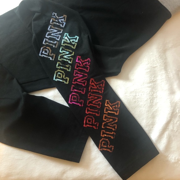 PINK Victoria's Secret Pants - 🖤💜Victoria’s Secret Pink Sequin Leggings